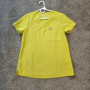 Figs Women's Scrub Top in Lime Green